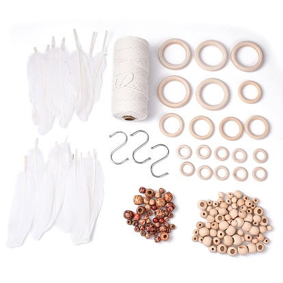 Комплект украшений из хлопка макраме своими руками, деревянная подставка в стиле бохо висит настенное украшение