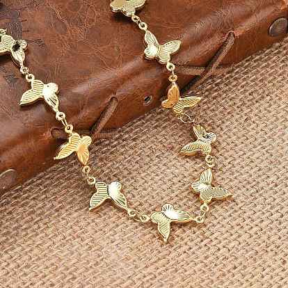 304 ожерелья из нержавеющей стали в виде цепочек-бабочек, ионное покрытие (ip)