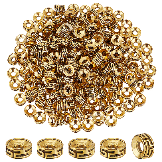 300 Бусины-проставки в тибетском стиле шт., плоско-круглые