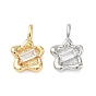 Латунные подвески с микропаве на День святого Валентина, прозрачные циркониевые подвески, 
