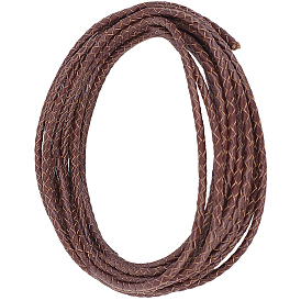 5 ярдов плетеного кожаного шнура, круглые