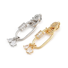 Латунный микро pave прозрачный кубический цирконий лобстер, звезда со слезами