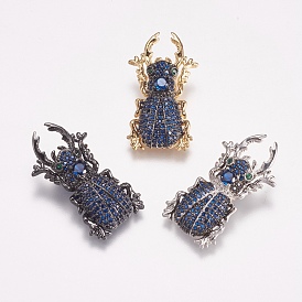 Латунные микро проложить кубического циркония подвески, насекомые