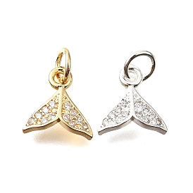 Подвески из фиштейла из латуни с микропаве из кубических цирконий, стойки покрытие, долговечный, с целью перехода в кольце