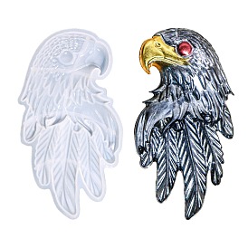 DIY Silicone Eagle Head Display Decoration Molds, Resin Casting Molds, for UV Resin, Epoxy Resin Craft Making