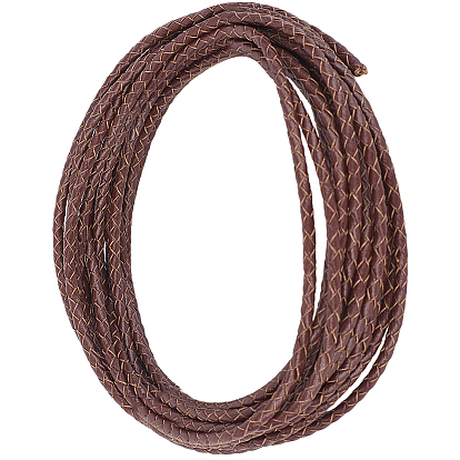 5 ярдов плетеного кожаного шнура, круглые