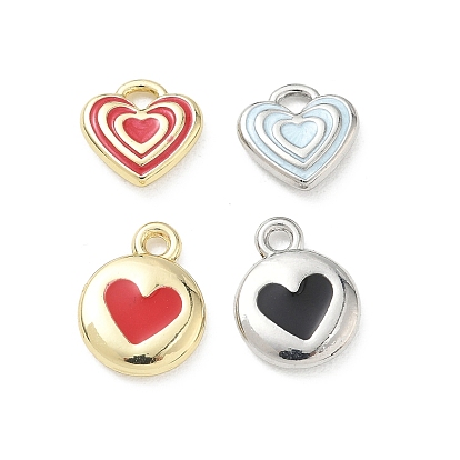 Подвески из эмали и сплава, сердце прелести, долговечный