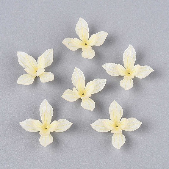 Колпачки для акриловых бусин в виде цветов, для изготовления ювелирных изделий DIY