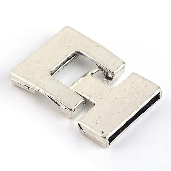 Tibetan Style Alloy Snap Lock Clasps, Cadmium Free & Lead Free,