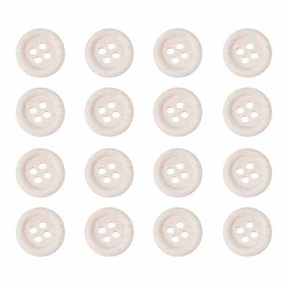 4-Hole Buttons, Wooden Buttons