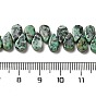 Synthetic African Turquoise(Jasper) Beads Strands, Teardrop, Top Drilled