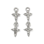 Подвески из сплава и страза, крест прелести