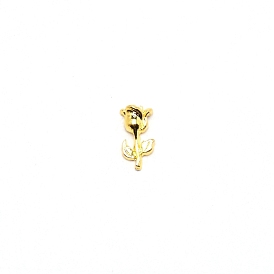 Rose Flower Alloy Cabochons, 3D Charms Fillers Accessories, for Women Nail Art Decoration