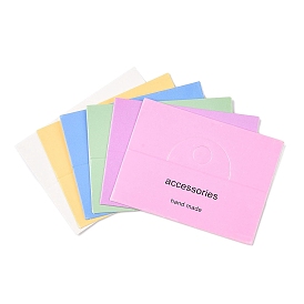 Paper Foldable Header Cards, Word Printed Packaging Paper Card with Hanging Hole, Rectangle