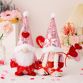 Love sequins Valentine's Day decorations faceless old man doll love dwarf goblin doll layout props