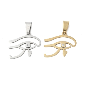 201 подвески из нержавеющей стали, со стразами, глаз очарования