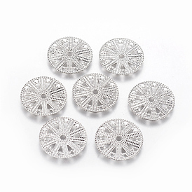 304 Stainless Steel Filigree Joiners, Flat Round