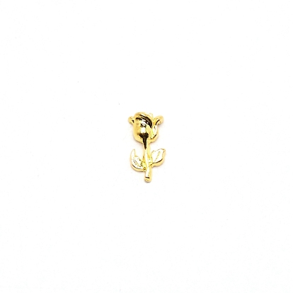 Rose Flower Alloy Cabochons, 3D Charms Fillers Accessories, for Women Nail Art Decoration