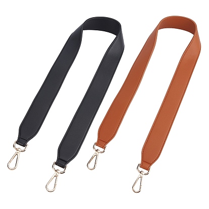 Sangle de sac en cuir PU, ceintures d'épaule simples, avec fermoirs pivotants en alliage de zinc, pour accessoires de remplacement de sangles de sac, or et de lumière