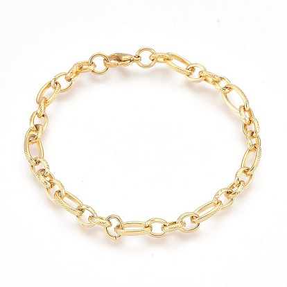 Ионное покрытие (ip) 304 браслеты из нержавеющей стали для кабельных цепей, с карабин-лобстерами 