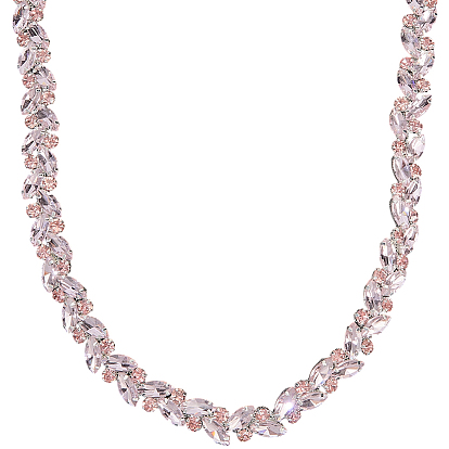 1 ярды железные цепочки для чашек со стразами, лист, со стеклом и картонной бумагой, граненые, лошадиный глаз 