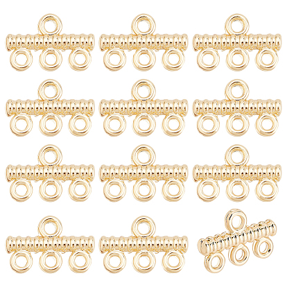 12 Звенья компонентов латунной люстры, Прямоугольник/колонна/цветок/круглый разъем