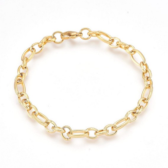 Ионное покрытие (ip) 304 браслеты из нержавеющей стали для кабельных цепей, с карабин-лобстерами 