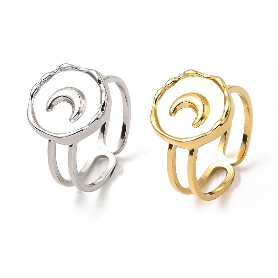 304 настройки кольца открытой манжеты из нержавеющей стали, плоский круглый и лунный