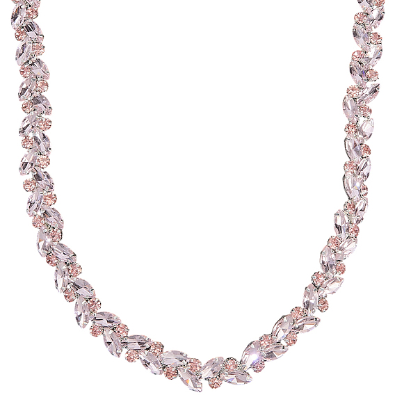 1 ярды железные цепочки для чашек со стразами, лист, со стеклом и картонной бумагой, граненые, лошадиный глаз 