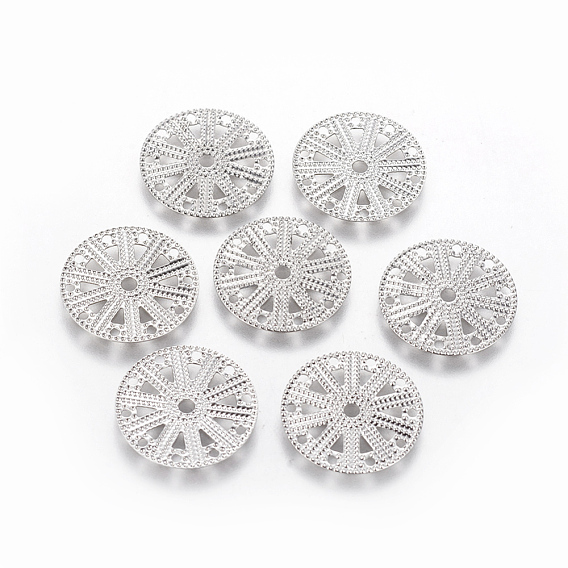 304 Stainless Steel Filigree Joiners, Flat Round