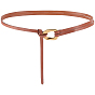 1Ceintures à nœud en cuir de vachette pour femmes, avec boucles en alliage, or