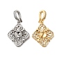 Подвески из латуни с прозрачным фианитом, цветочные амулеты с натуральной оболочкой, за половину пробурено бисера