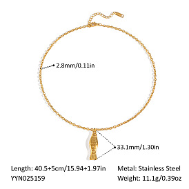 Европейские ожерелья с подвеской в виде рыбы из нержавеющей стали