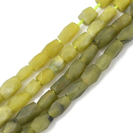 Природные Афганские нефритовые бусы пряди, граненые, колонка