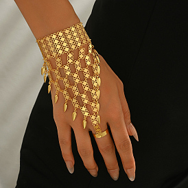 Элегантные латунные браслеты в стиле Ближнего Востока с монетами для женщин