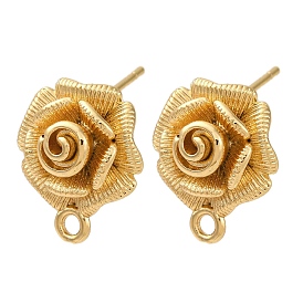 Латунная фурнитура для серег, без кадмия, без никеля и без свинца, цветок