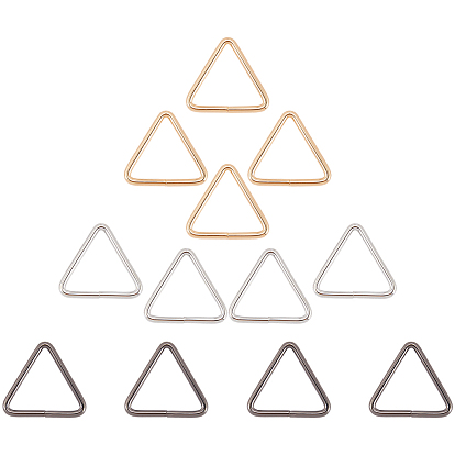 12 шт. 3 цвета треугольные железные соединительные кольца