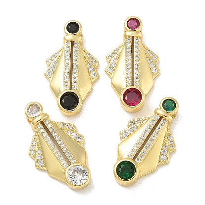 Латунные микро проложить кубического циркония подвески, без кадмия и без свинца, настоящие 18k позолоченные подвески