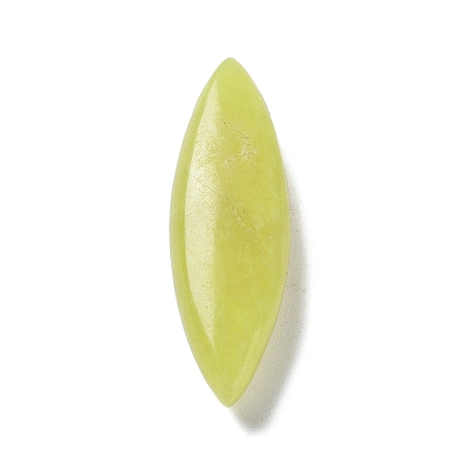 Natural Yellow Jade House Eye Beads, Top Drilled