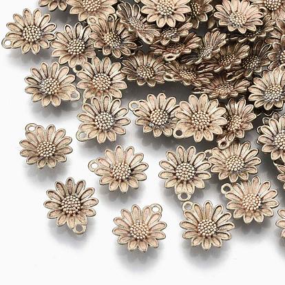Brass Charms, Sun Flower, Nickel Free
