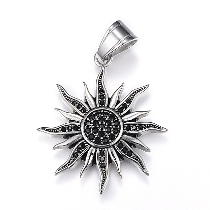 316 хирургические подвески из нержавеющей стали со стразами, солнце