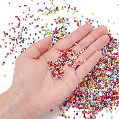 China Factory 360G 24 Colors Glass Seed Beads, Opaque Colours Seed