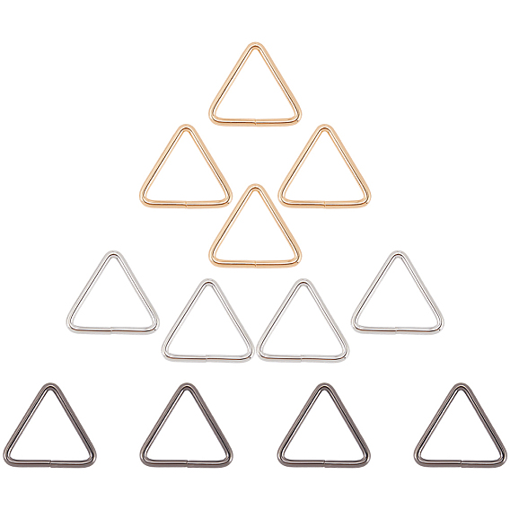 12 шт. 3 цвета треугольные железные соединительные кольца