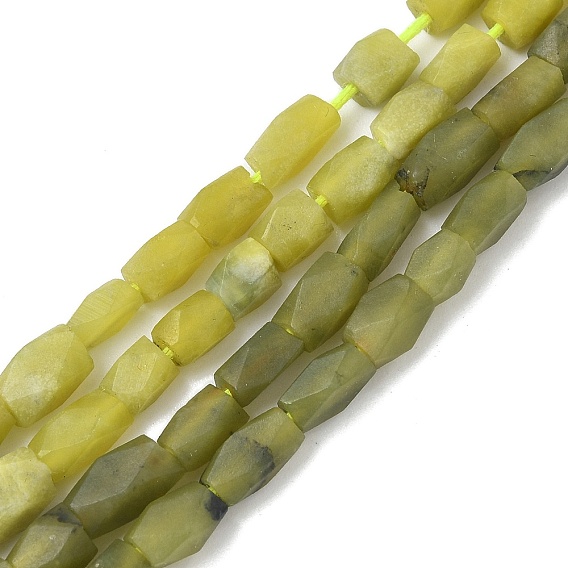 Природные Афганские нефритовые бусы пряди, граненые, колонка
