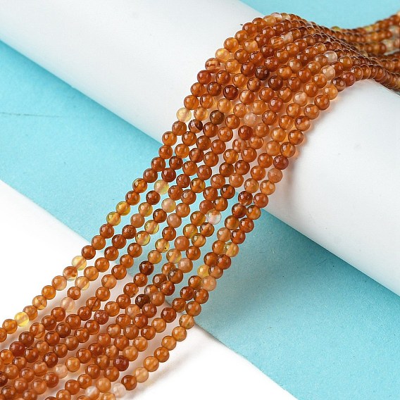 Натуральный красный агат бисер нитей, класс А, круглые