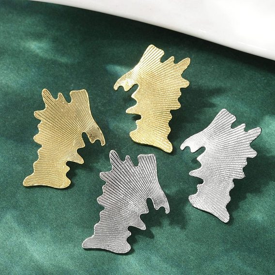 Латунь серьги, долговечный, без кадмия и без свинца, стойки покрытие, самородки