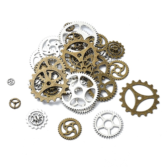 36 шт. 12 стили тибетского стиля подвески из сплава в стиле стимпанк, передача, без кадмия и без свинца, передача