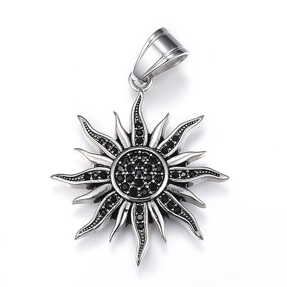 316 хирургические подвески из нержавеющей стали со стразами, солнце