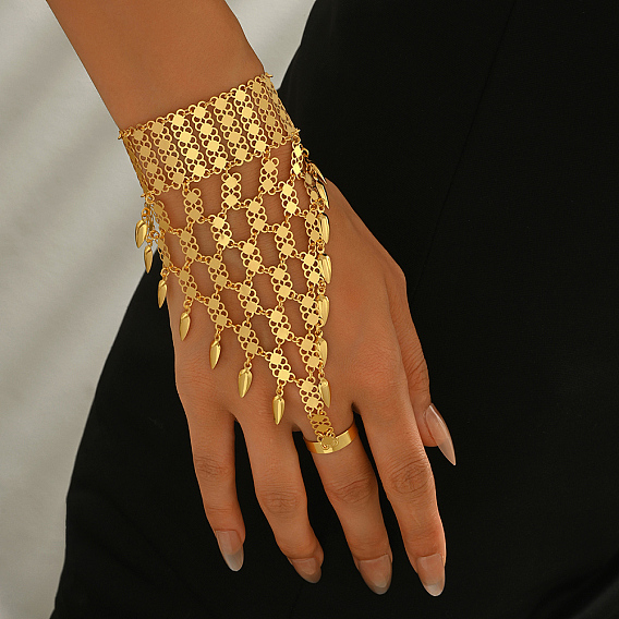 Элегантные латунные браслеты в стиле Ближнего Востока с монетами для женщин