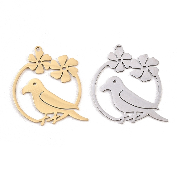 201 подвески из нержавеющей стали, подвески цветы и птицы